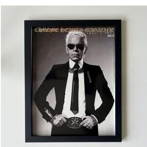 Chrome Hearts Karl lagerfeld cover Framed poster 9x11